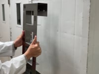 Load and play video in Gallery viewer, Stainless Steel side loaded glove dispensers with laser marking (A6100-LM)