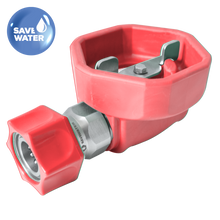 Load image into Gallery viewer, 1/2" Stainless Steel Save Water Valve in Antimicrobial Rubber Protection with Quick Coupler (CABV202)