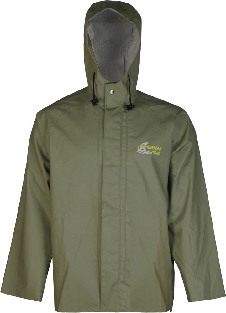 Fisherman Oil Resistant Flexible Jacket in Moss Green 0.45mm Medium