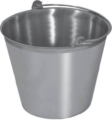 Easy Life Metal Bucket Ss Small 35Cm Silver