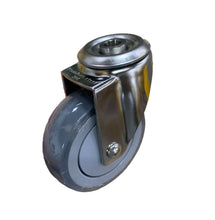 Load image into Gallery viewer, 4&quot; Stainless Steel Swivel Caster with Bolt Hole and TPR Wheel without Brake (SSC130)
