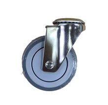 Load image into Gallery viewer, 4&quot; Stainless Steel Swivel Caster with Bolt Hole and TPR Wheel without Brake (SSC130)
