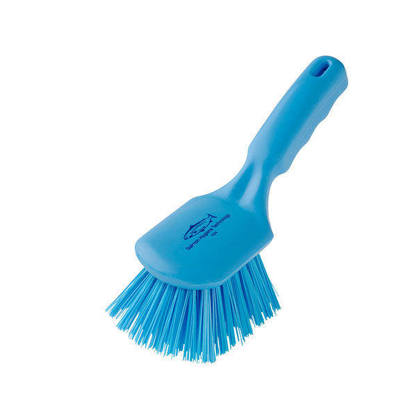 Buy 10” Stiff Short Handled Brush - Blue
