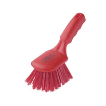Load image into Gallery viewer, Buy 10” Stiff Short Handled Brush - Red
