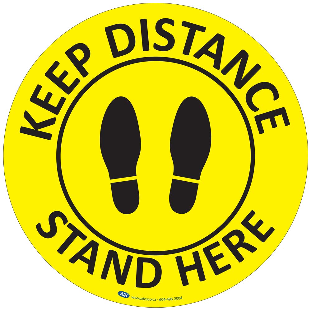 COVID-19 Distance Floor Sign (CVD-sign17)