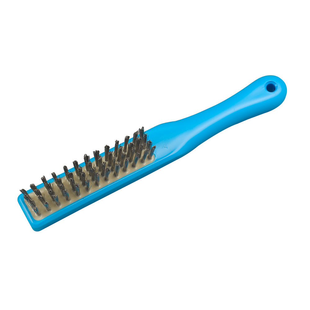 11” Resin-Set Stainless Steel Wire Scratch Brush
