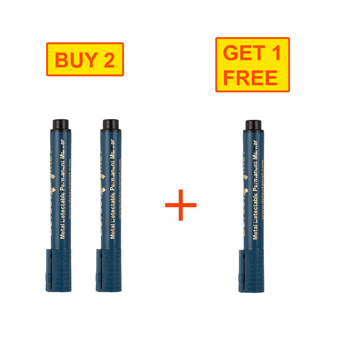 Detectable Whiteboard Markers, Blue ink, Chisel Tip, 3 x 10/pack (3DTM33 WMBCT)